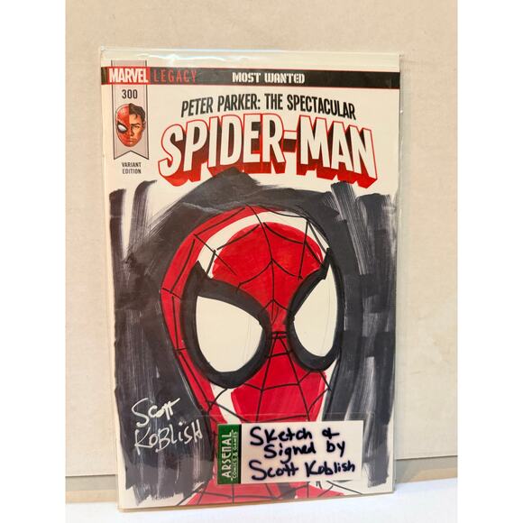 Peter Parker: Spectacular Spider-Man #300 Scott Koblish Original Sketch Signed